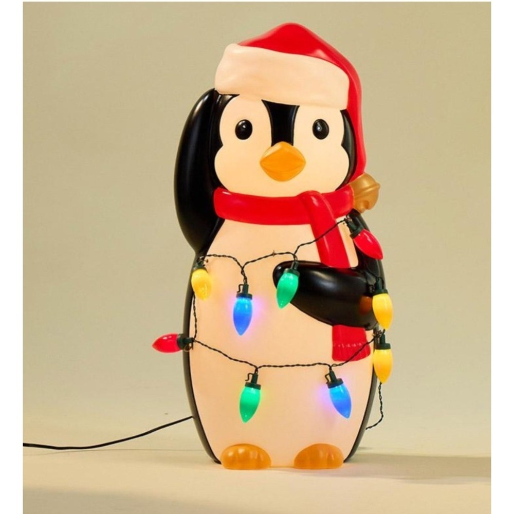 Cracker Barrel Penguin with Lights Blow Mold 24" Lighted Christmas Decor NWT